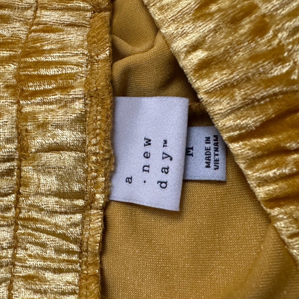 A NEW DAY golden velour pants